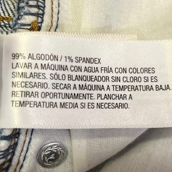 Universal Thread Blue Faded Medium Wash Distressed High Rise Straight Jeans Sz 0 - Picture 5 of 5